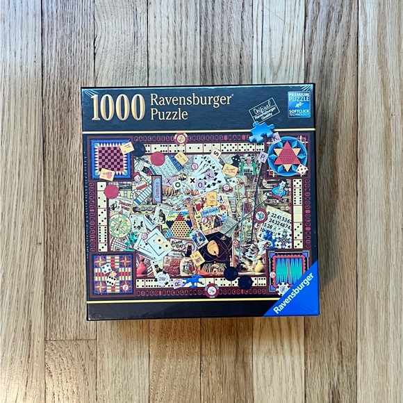 Ravensburger 1000 puzzle, brand new in plastic wrap, design: vintage games - Picture 1 of 2